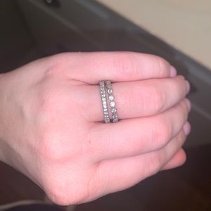 2 piece bridal set stack - Stamped 925